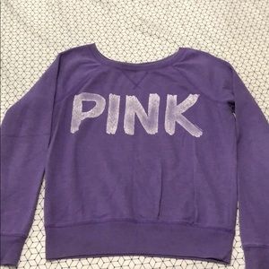 Purple Victoria’s Secret pink sweatshirt